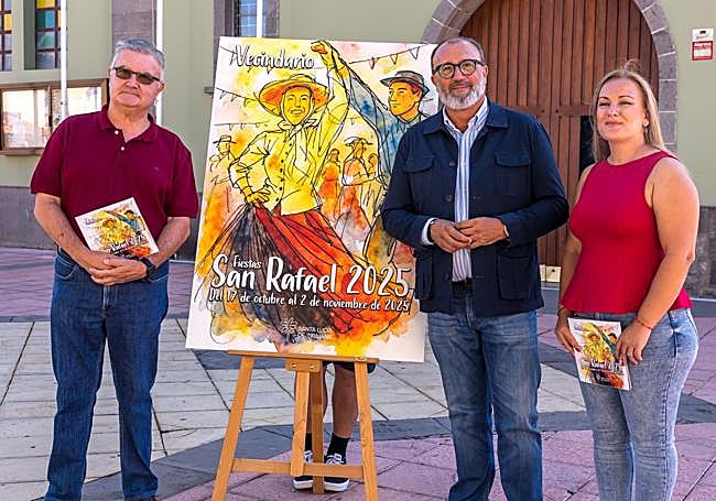 Paco Miras, Francisco García y Arminda Santana.