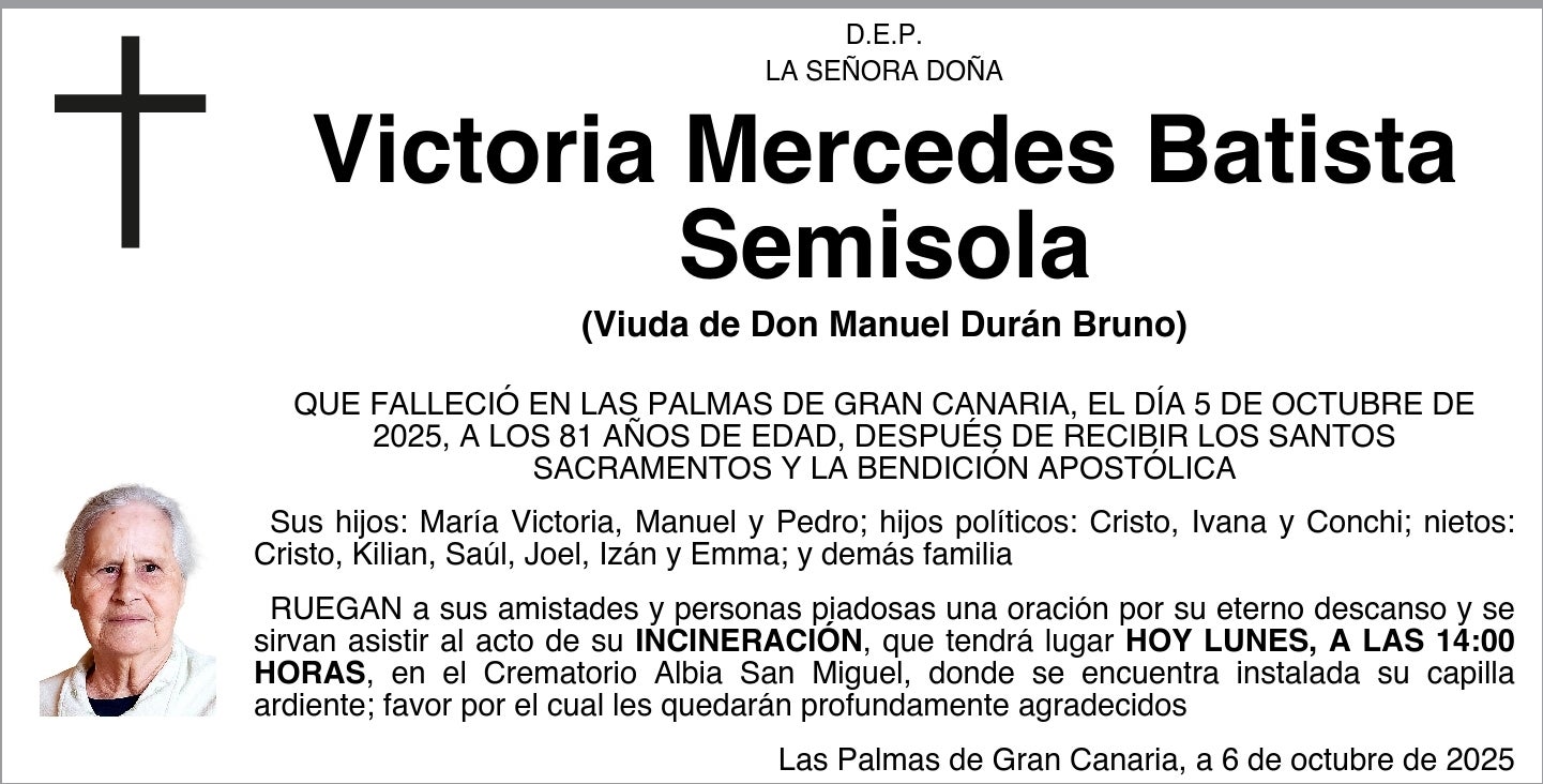 Victoria Mercedes Batista Semisola