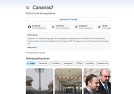 CANARIAS7 en Google Discover.