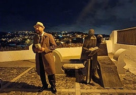 Recreación de Saulo Torón por un actor de Salsipuedes, el sábado, en San Francisco (Telde).