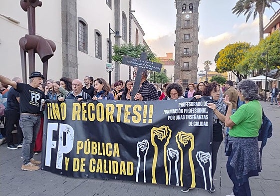 Imagen de la concentración en la localidad tinerfeña de La Laguna.