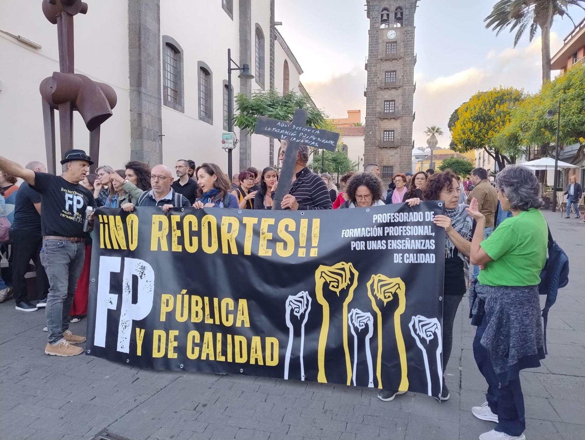 Imagen de la concentración en la localidad tinerfeña de La Laguna.
