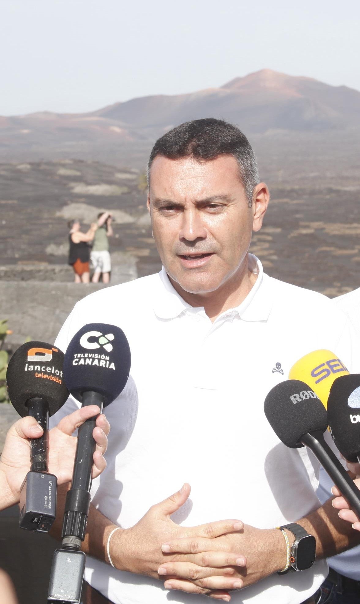 Oswaldo Betancort en La Geria.