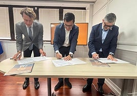 De izquierda a derecha, Javier Terán, Pablo Rodríguez y Rafael Tarajano.