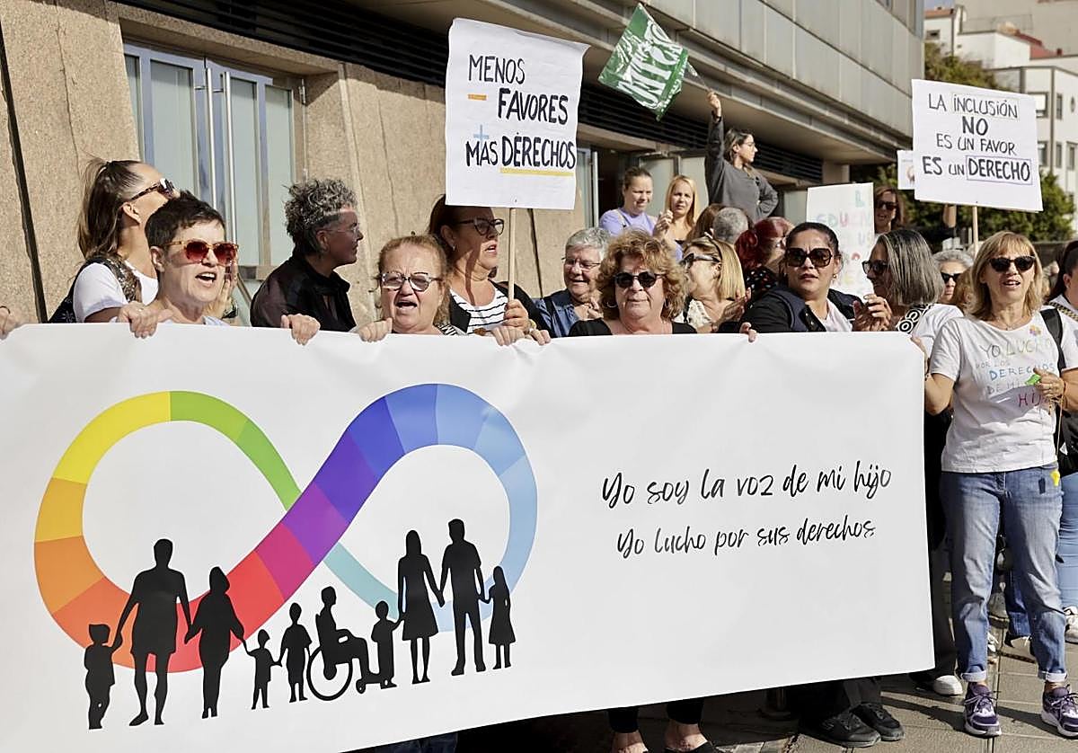 Imagen de archivo de una protesta para exigir la inclusión educativa.