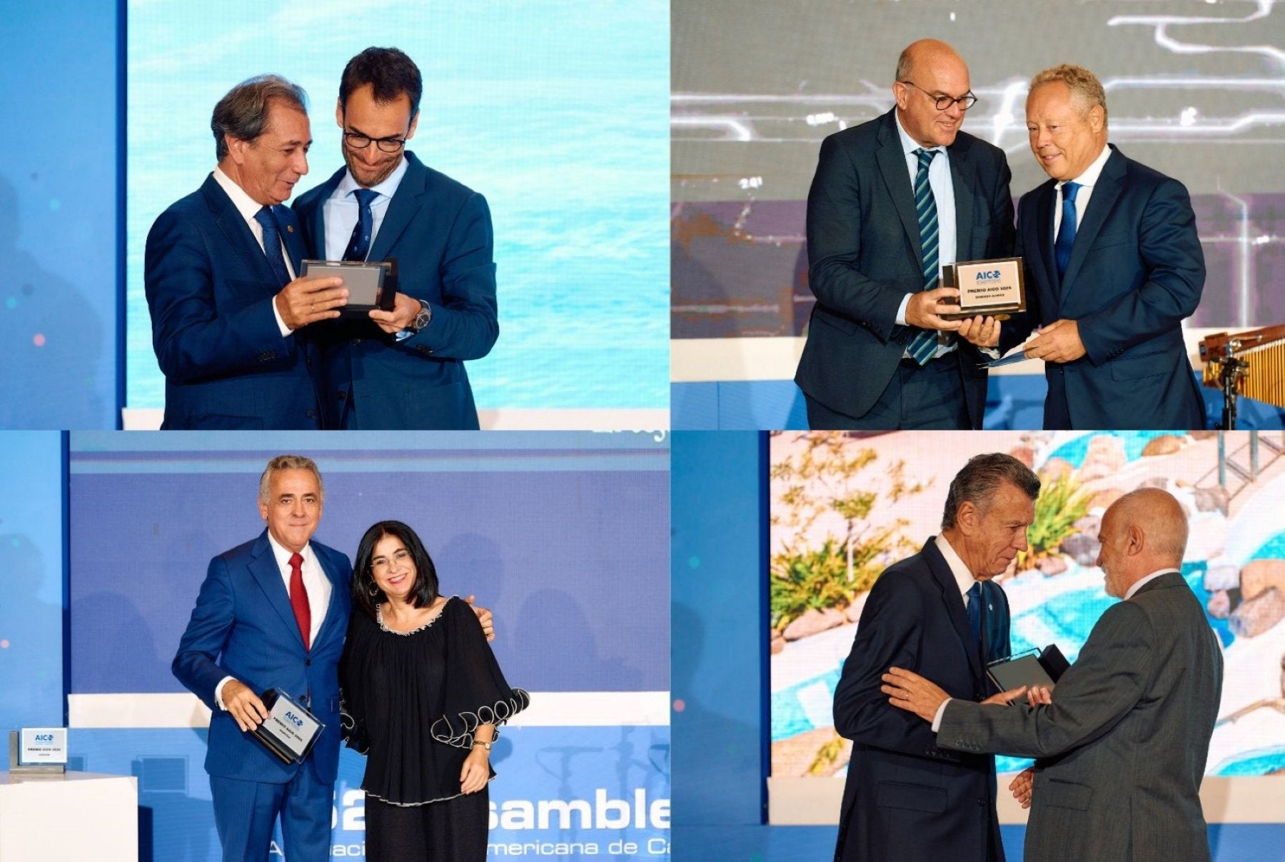 Momento en el que los empresarios recogieron el reconocimiento.