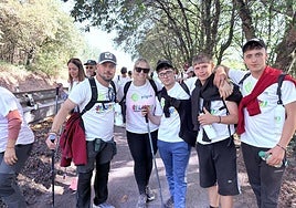 Varios de los participantes en el 'Camino de los Valores'.