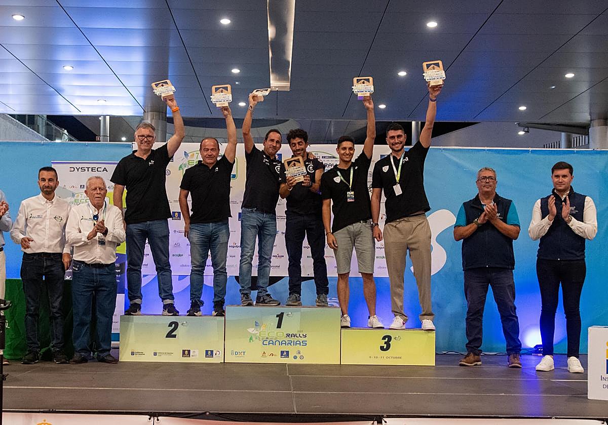 Imagen de los ganadores en el 7º Ecorally.
