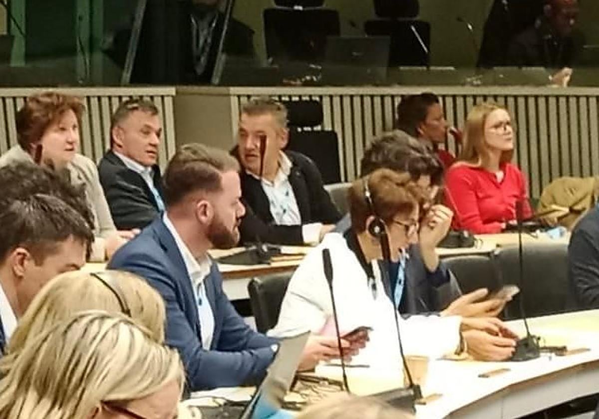 Un momento de la intervención de Bueno en la Semana Europea de las Ciudades y las Regiones.