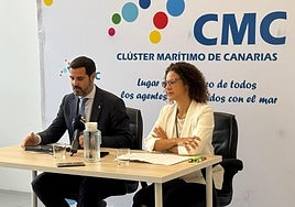 Gustavo González y Elba Bueno este martes en rueda de prensa.