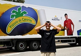 Pedri González, embajador de la marca Plátano de Canarias tres años más.