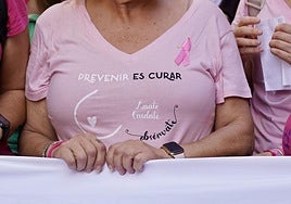 Movilización ciudadana por el cáncer de mama.