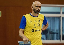 Juan Diego, durante un entrenamiento de esta semana.