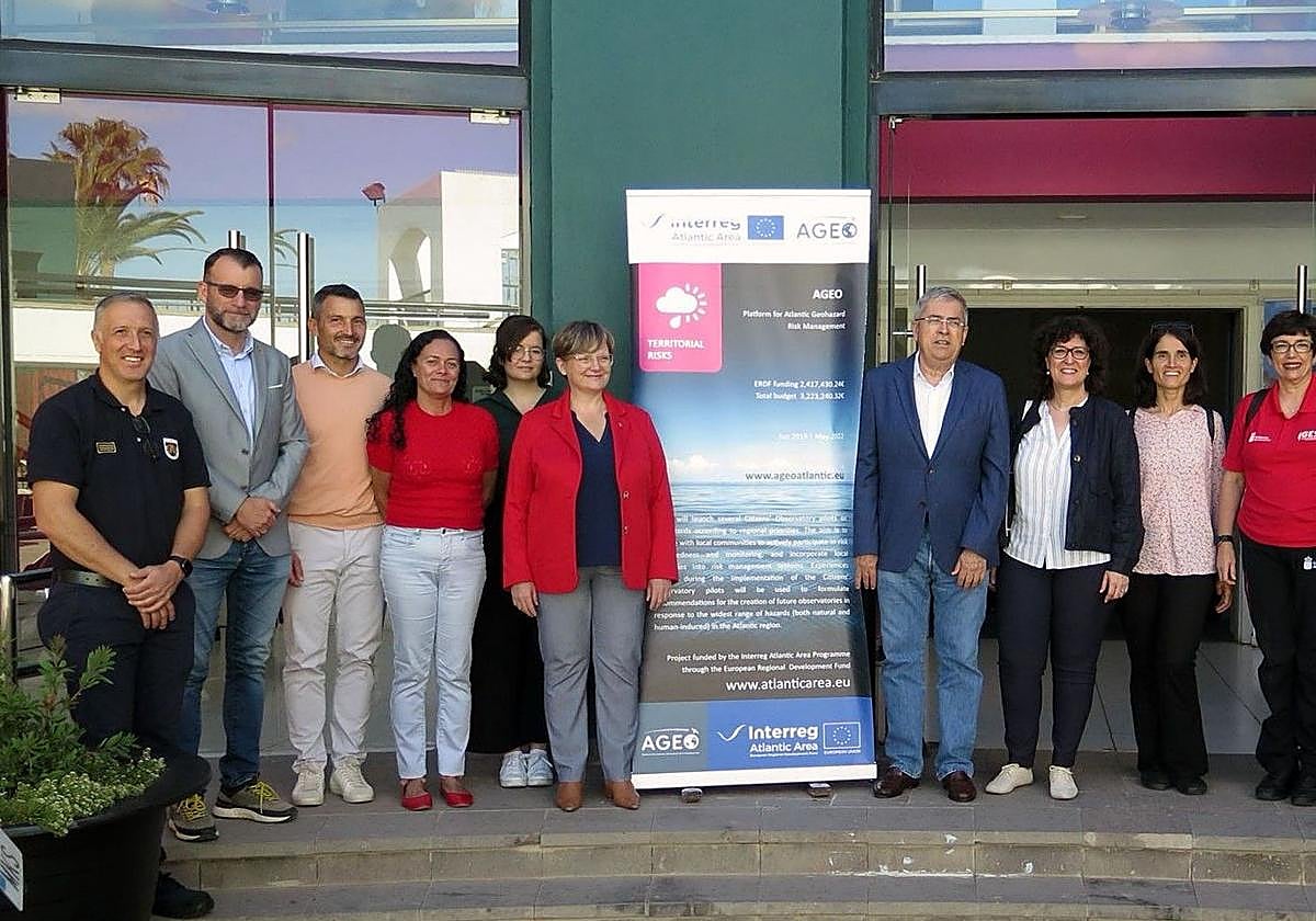 La delegación de San Bartolomé en la presentación de AGEO.