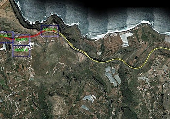 Tramo de la GC-2 que se comenzará a asfaltar este próximo domingo.