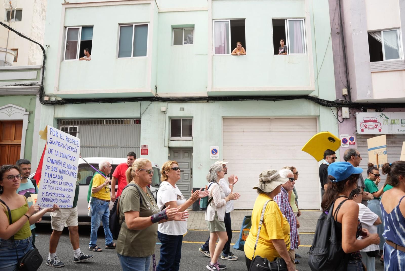 Manifestación en Guanarteme: los vecinos protestan por la especulación urbanística