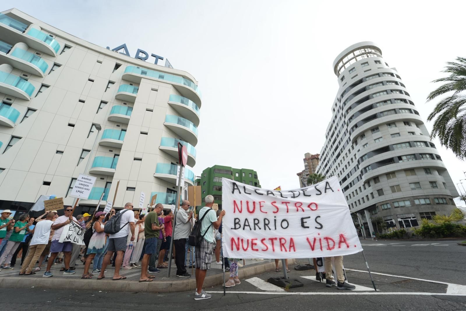 Manifestación en Guanarteme: los vecinos protestan por la especulación urbanística