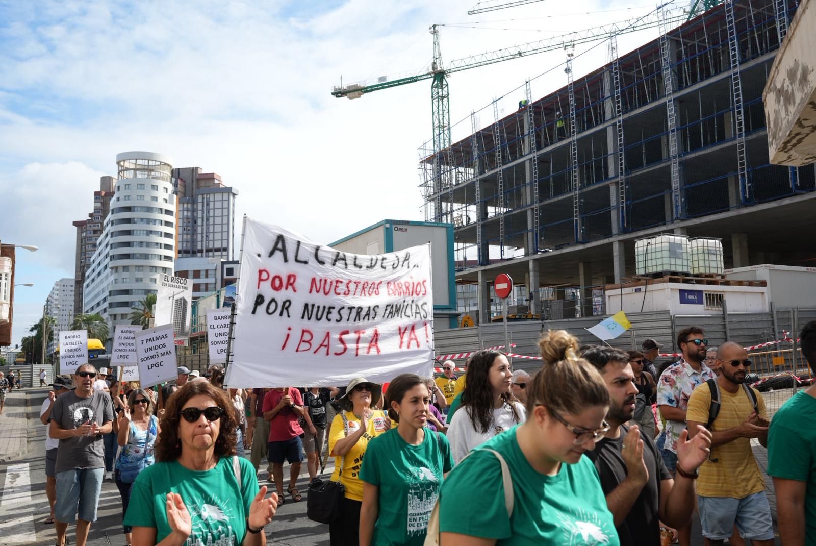 Manifestación en Guanarteme: los vecinos protestan por la especulación urbanística