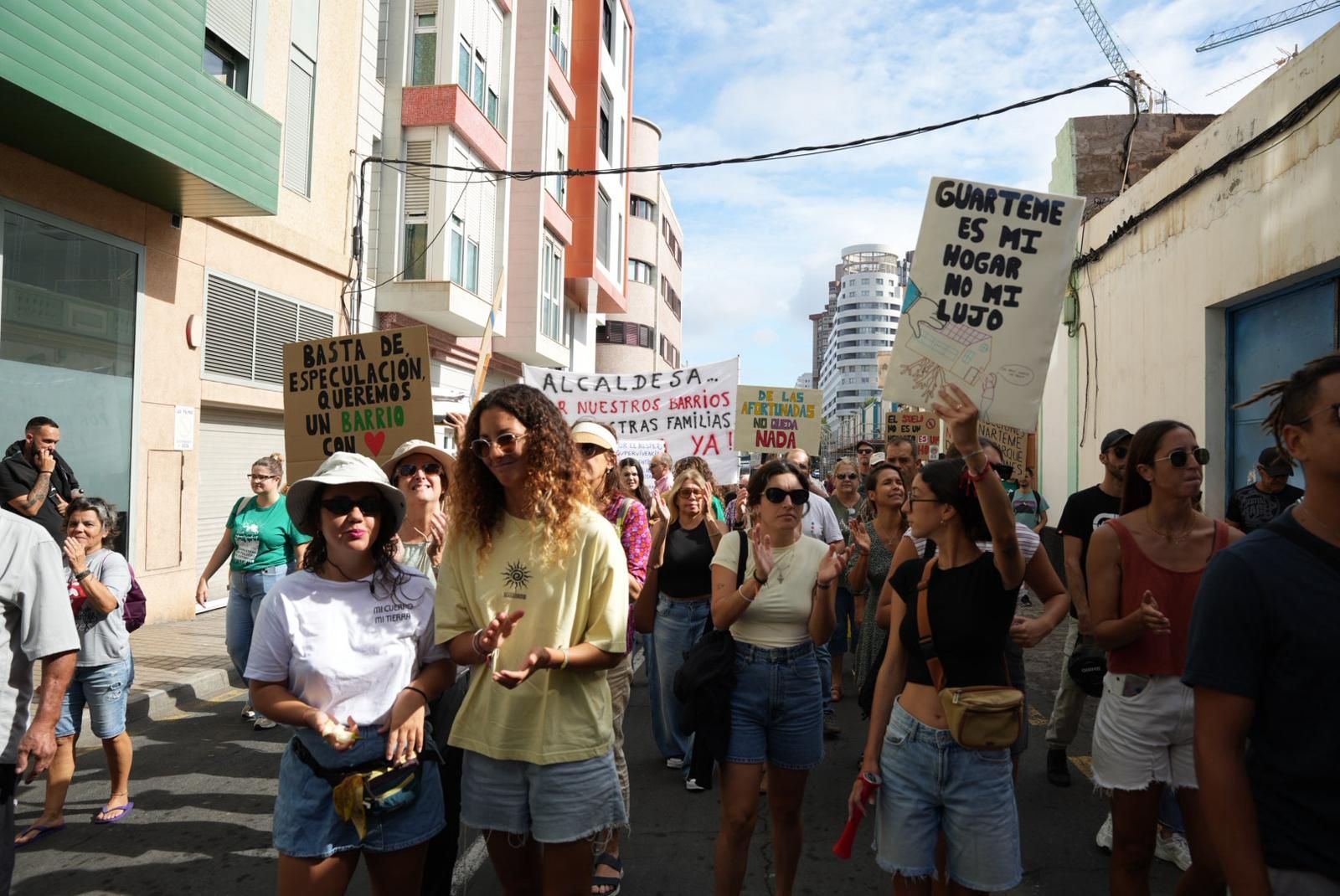 Manifestación en Guanarteme: los vecinos protestan por la especulación urbanística