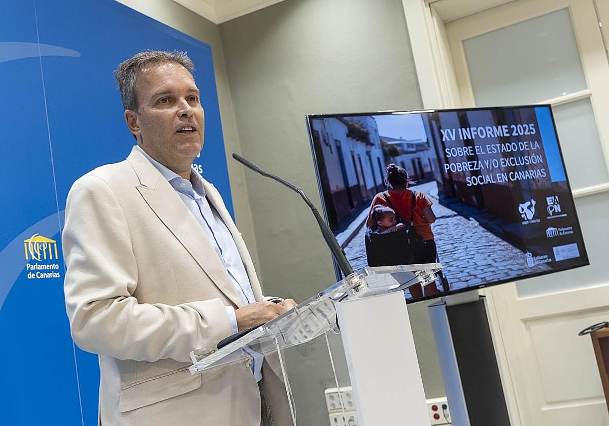 El representante en Canarias de la Red Europea de Lucha contra la pobreza, Fernando Rodríguez.