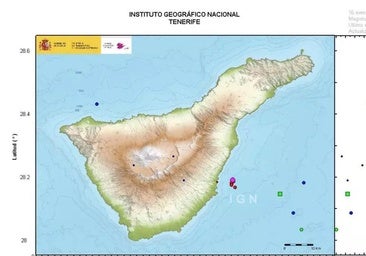 El IGN detecta una serie sísmica de 40 terremotos frente a la costa de Fasnia en Tenerife