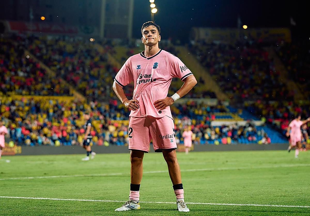 Ale García celebra el 1-0.