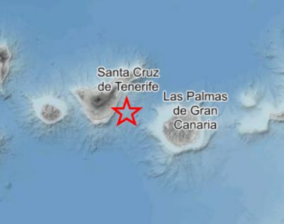 Punto en el que tuvo lugar el terremoto.