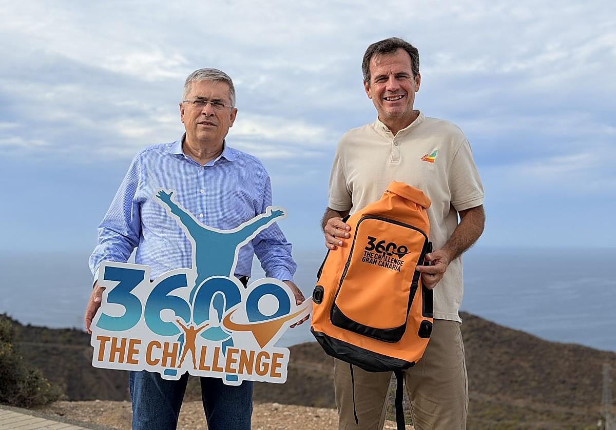 Marco Aurelio Pérez, alcalde de San Bartolomé de Tirajana, y Fernando González, CEO de Arista Eventos.