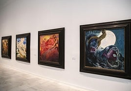 El 'Poema de los elementos' de Néstor durante su exhibición en el Museo Nacional Reina Sofía.