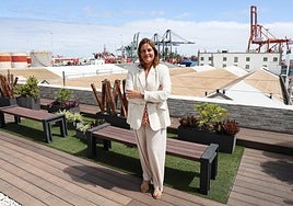 La presidenta del Puerto, Beatriz Calzada.