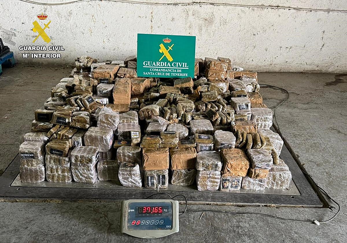 La droga incautada por la Guardia Civil.