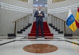 El presidente de Canarias, Fernando Clavijo, en una imagen del pasado lunes.