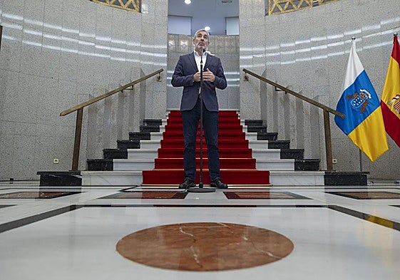 El presidente de Canarias, Fernando Clavijo, en una imagen del pasado lunes.