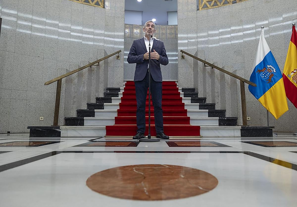 El presidente de Canarias, Fernando Clavijo, en una imagen del pasado lunes.