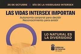 «Las vidas Intersex Importan: autonomía corporal para decidir y reconocimientopara existir», lema del Gobierno de Canarias por el Día de la Visibilidad Intersex