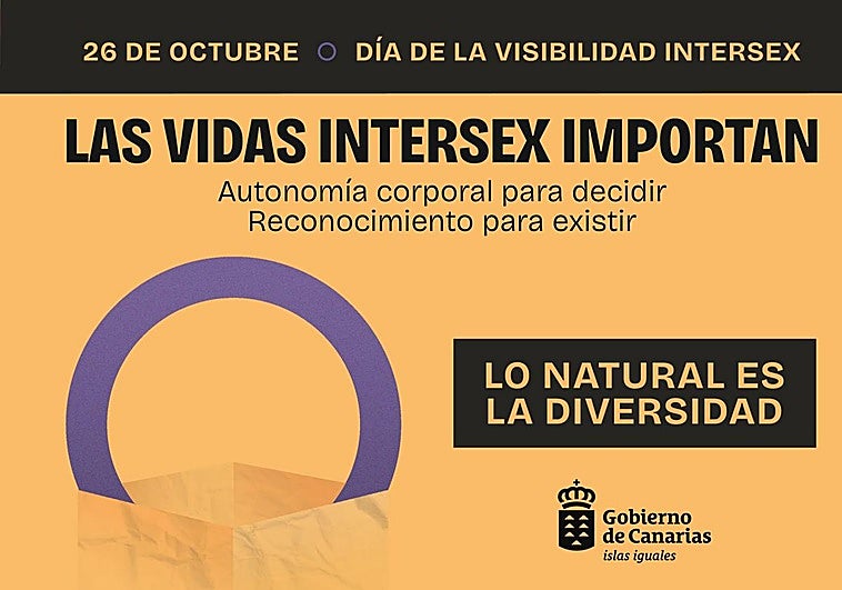 «Las vidas Intersex Importan: autonomía corporal para decidir y reconocimientopara existir», lema del Gobierno de Canarias por el Día de la Visibilidad Intersex