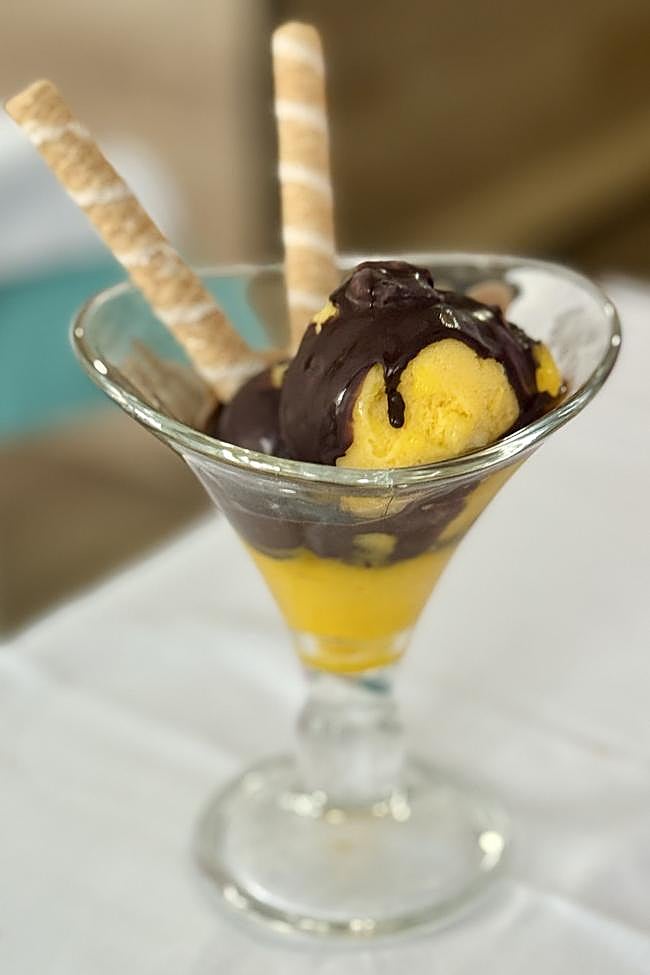 Sorbete casero de mango