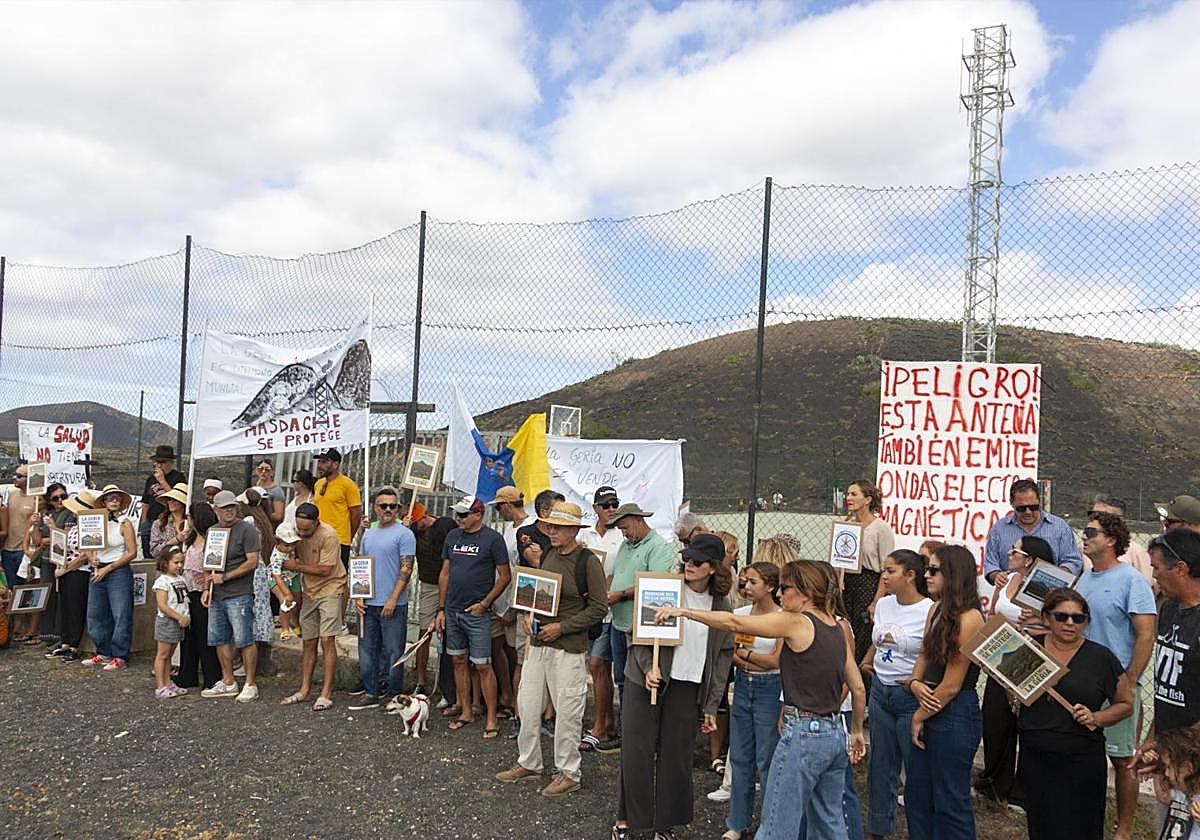 Momento de la protesta.