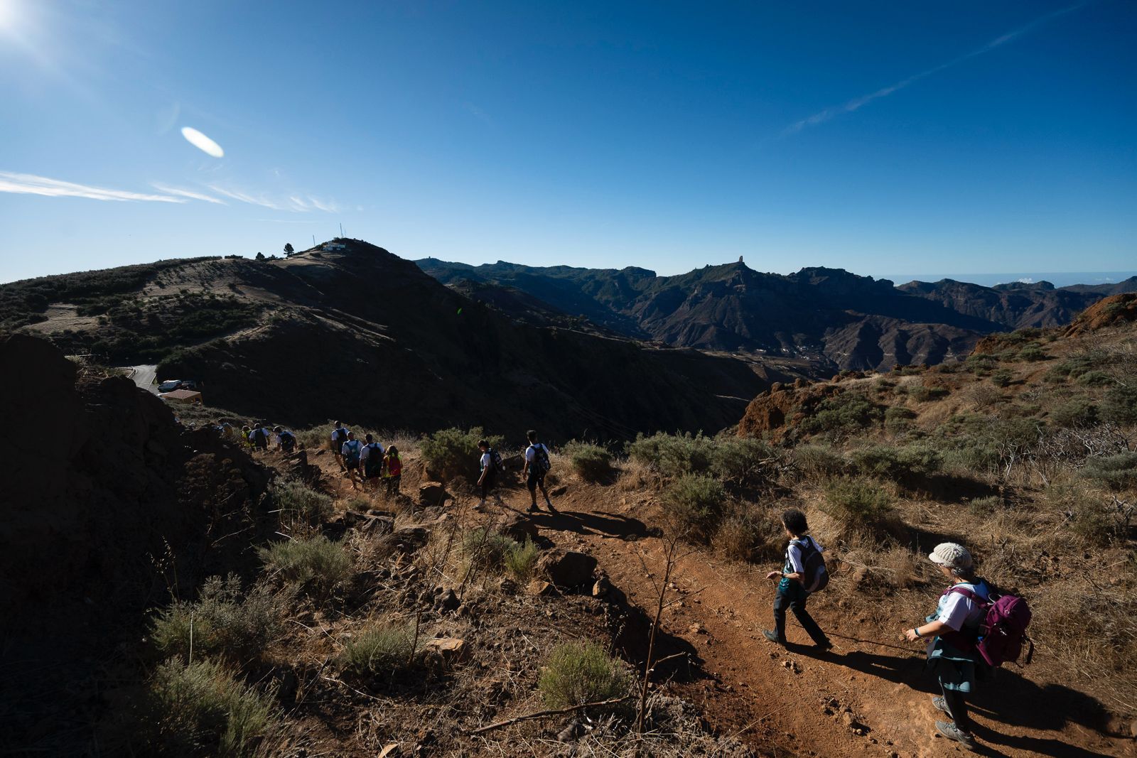La segunda edición de 'Vamos Pa'l Pino' transcurre por senderos de ensueño, con destino Teror. En la imagen, la Degollada de las Palomas.