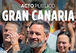 Cartel propagandístico del acto en el que participará Santiago Abascal.