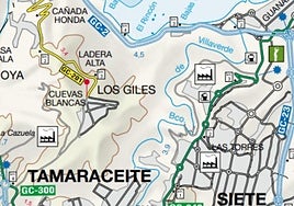 Mapa con afecciones al tráfico en la zona de Los Giles.