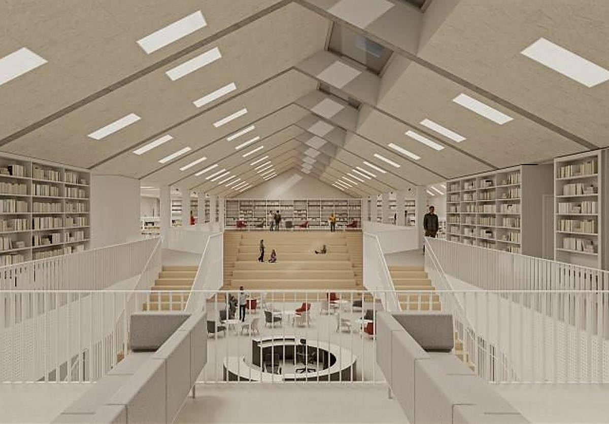 Infografía de la nueva biblioteca del casco de Ingenio.