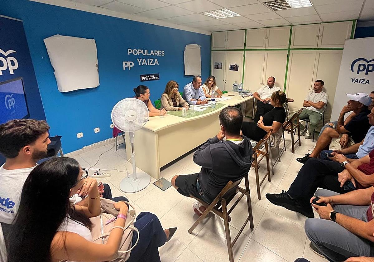 Comité local del PP en Yaiza, el pasado lunes 27 de octubre.