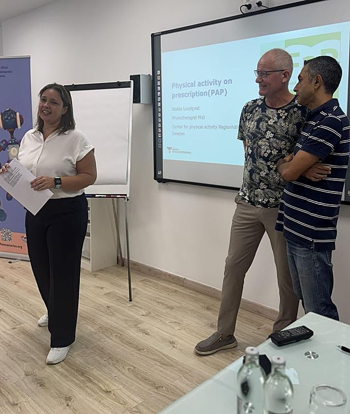 Imagen secundaria 2 - El ejercicio se receta: El Colegio Oficial de Fisioterapeutas de Canarias apuesta por el modelo sueco para combatir la inactividad y las enfermedades crónicas