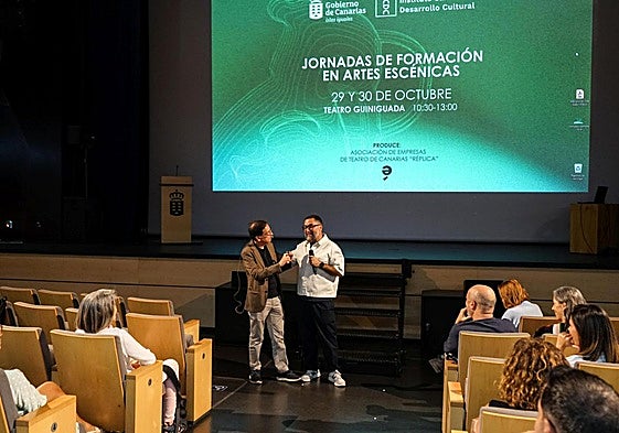 Cristóbal de la Rosa e Israel Reyes, en la inauguración de las jornadas.