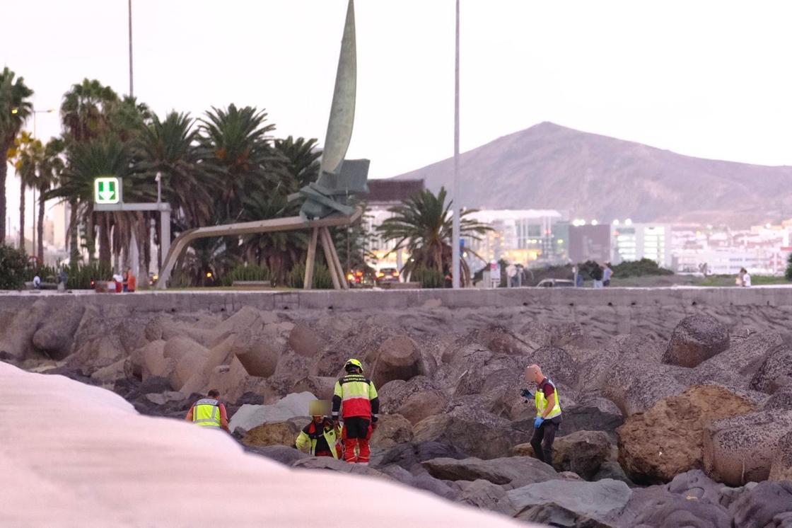 Las imágenes del lugar donde se encontraba el cadáver en Las Palmas de Gran Canaria