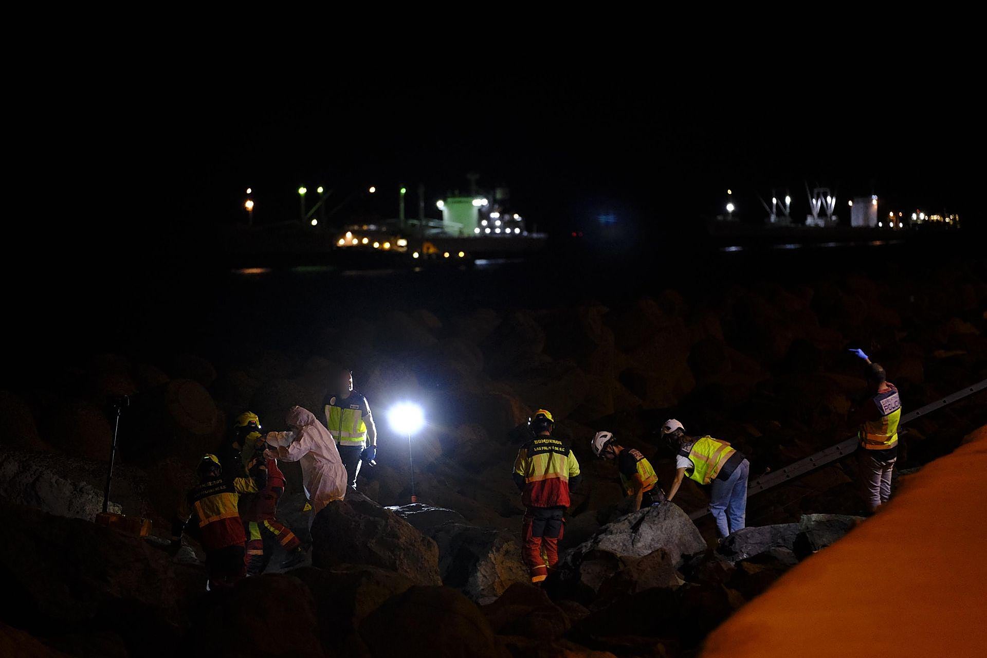 Las imágenes del lugar donde se encontraba el cadáver en Las Palmas de Gran Canaria
