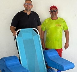 Presentación en sociedad de una de las nuevas sillas anfibias.