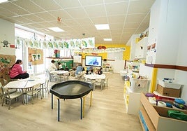 Aula de 0 a 2 años en un colegio de Gran Canaria.