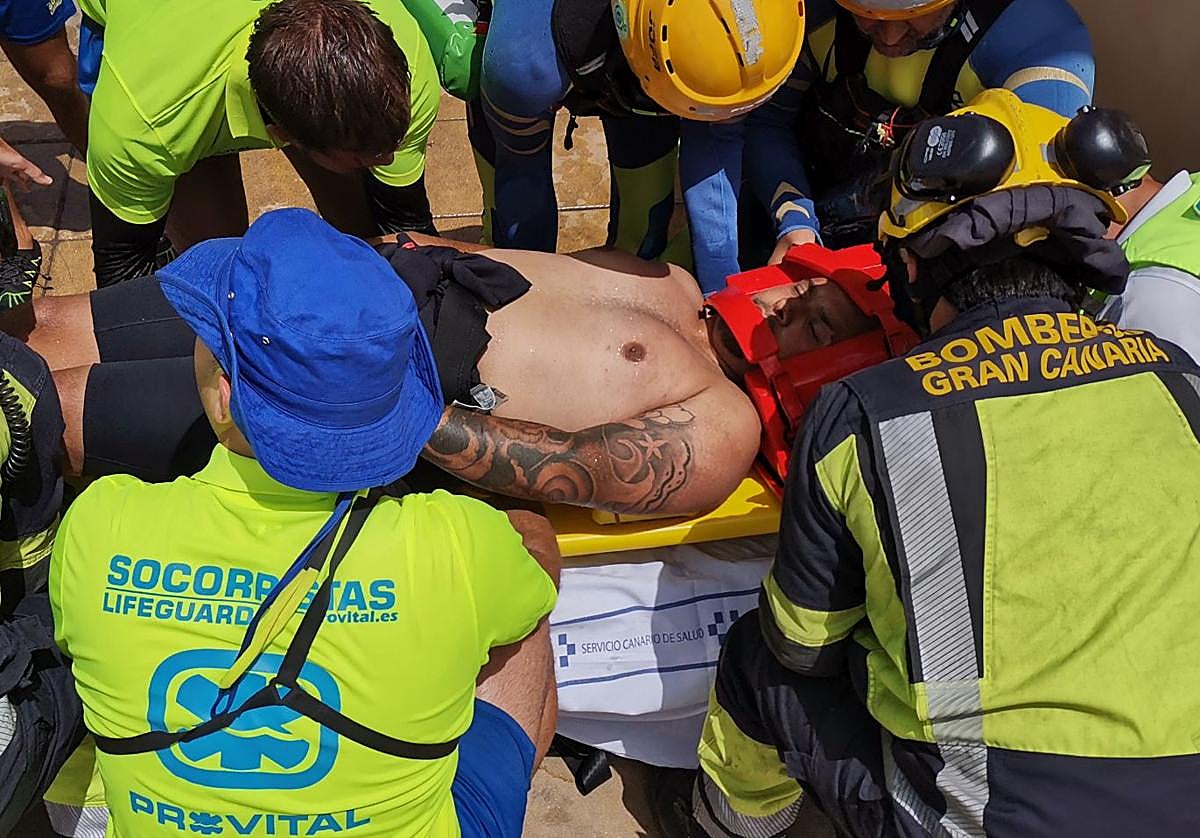 Imagen de archivo de un ejercicio de rescate marítimo en el que participaron los bomberos del Consorcio.